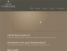 Tablet Screenshot of cafe-dekroon.be